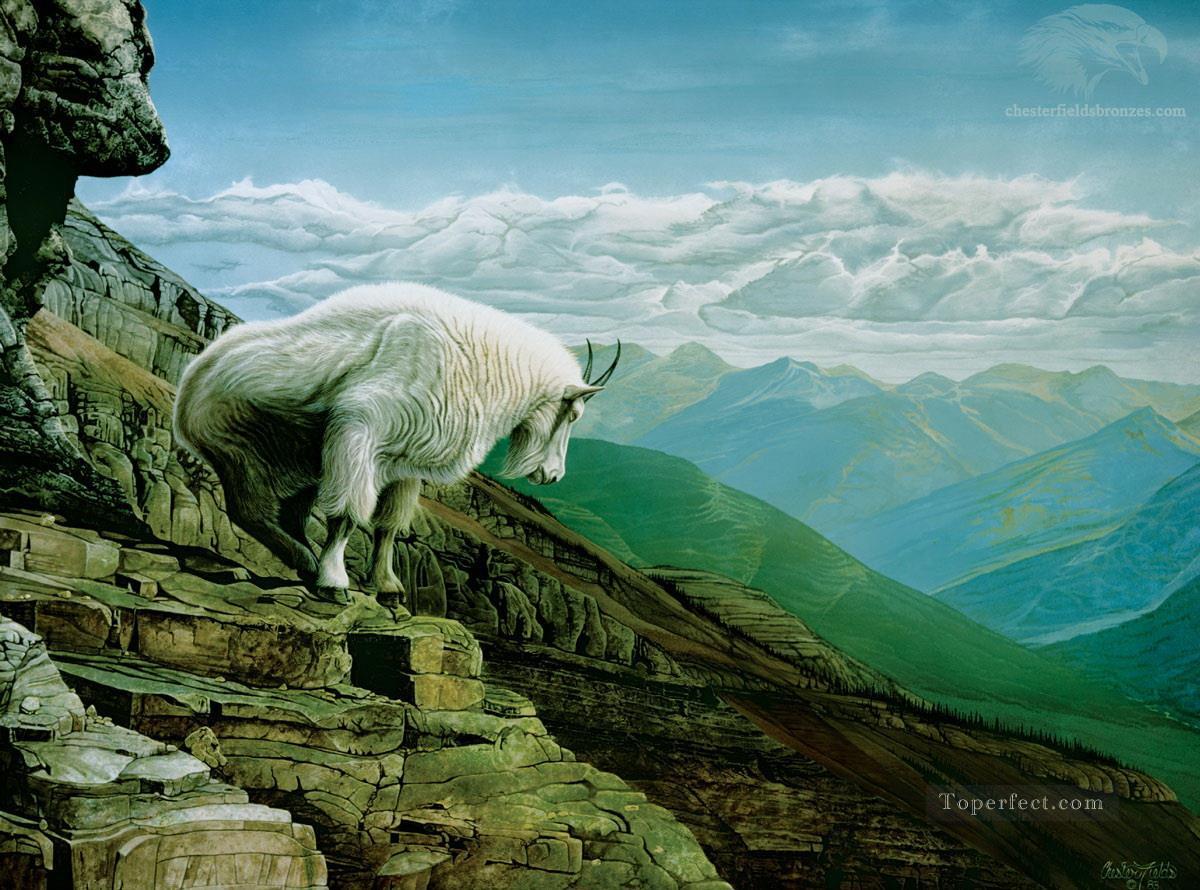 Heavens Gate Mountain Goat Oil Paintings